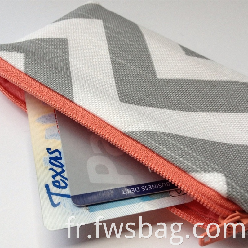 Mini mini-zippé mignon souvenir de souvenirs gris gris imprime-tissu coton tissu zippé à la pochette à bornes pour les enfants